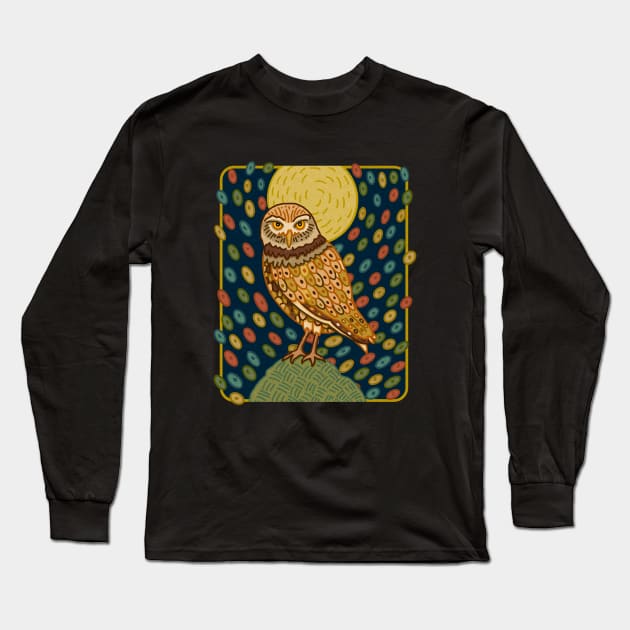 MID CENTURY GOTHIC Burrowing Owl Long Sleeve T-Shirt by rorabeenie